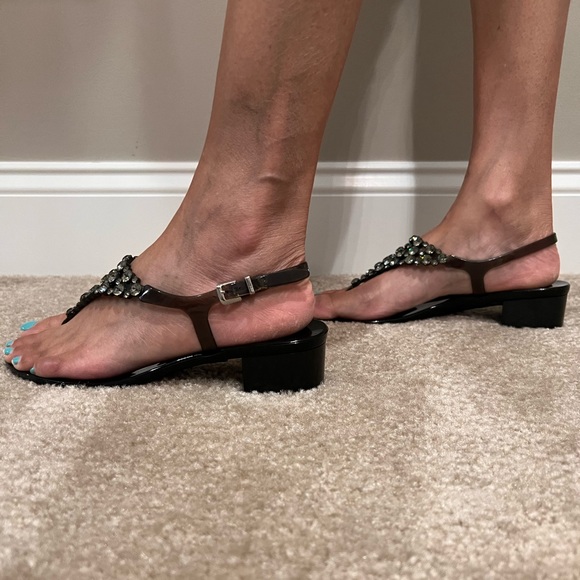 Menghi Rhinestone Sandal Heels - Picture 4 of 9